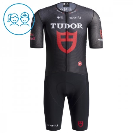 Kind Fietskleding (Fietsshirt + Korte Koersbroek) 2026 Tudor Pro Cycling Team - Zwart Kind Fietskleding (Fietsshirt + Korte Koersbroek) 2026 Tudor Pro Cycling Team - Zwart