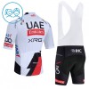 Kind Fietskleding (Fietsshirt + Korte Koersbroek) 2026 UAE TEAM EMIRATES XRG - Wit