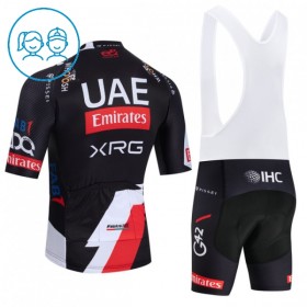 Kind Fietskleding (Fietsshirt + Korte Koersbroek) 2026 UAE TEAM EMIRATES XRG - Zwart