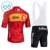 Kind Fietskleding (Fietsshirt + Korte Koersbroek) 2026 Uno-X Mobility - Rood