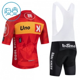 Kind Fietskleding (Fietsshirt + Korte Koersbroek) 2026 Uno-X Mobility - Rood