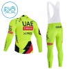 Kind Fietskleding (Fietsshirt Lange Mouw + Lange Koersbroek) 2026 UAE TEAM EMIRATES XRG - Geel