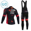 Kind Fietskleding (Fietsshirt Lange Mouw + Lange Koersbroek) 2026 Visma Lease A Bike - Zwart