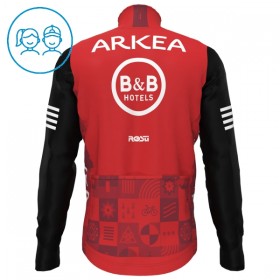 Kind Wielershirt 2025 Arkea-B B Hotels Lange Mouw - Rood