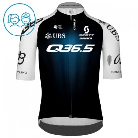 Kind Wielershirt 2025 Q36.5 Pro Cycling Team - Zwart