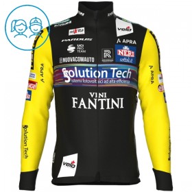 Kind Wielershirt 2025 Solution Tech Vini Fantini Lange Mouw - Zwart
