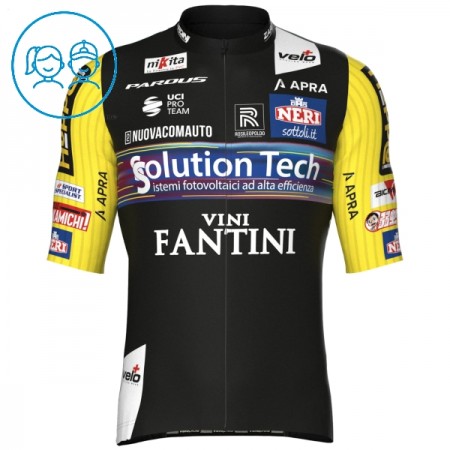 Kind Wielershirt 2025 Solution Tech Vini Fantini - Zwart Kind Wielershirt 2025 Solution Tech Vini Fantini - Zwart