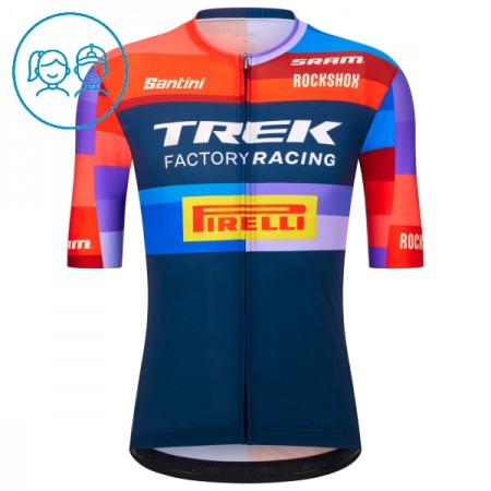 Kind Wielershirt 2025 Trek Factory Racing - Blauw Kind Wielershirt 2025 Trek Factory Racing - Blauw
