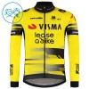 Kind Wielershirt 2025 Visma Lease A Bike Lange Mouw - Geel