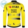 Kind Wielershirt 2025 Visma Lease A Bike Lange Mouw - Geel