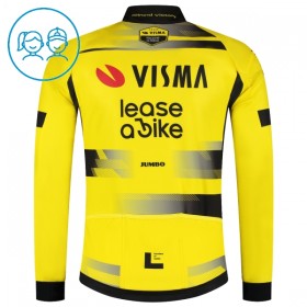 Kind Wielershirt 2025 Visma Lease A Bike Lange Mouw - Geel