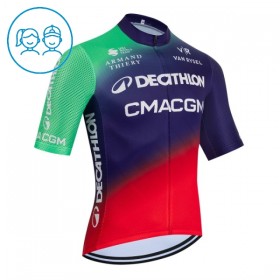 Kind Wielershirt 2026 Decathlon CMA CGM - Blauw