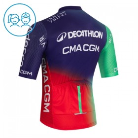 Kind Wielershirt 2026 Decathlon CMA CGM - Blauw