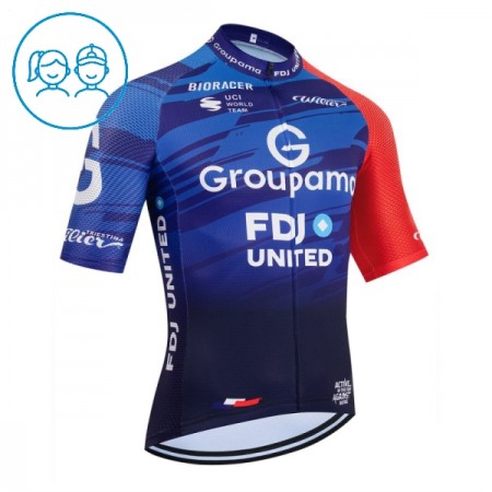 Kind Wielershirt 2026 Groupama-FDJ - Blauw Kind Wielershirt 2026 Groupama-FDJ - Blauw
