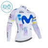Kind Wielershirt 2026 Movistar Team Lange Mouw - Wit Kind Wielershirt 2026 Movistar Team Lange Mouw - Wit