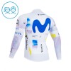 Kind Wielershirt 2026 Movistar Team Lange Mouw - Wit