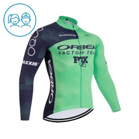 Kind Wielershirt 2026 Orbea Factory Lange Mouw - Groente