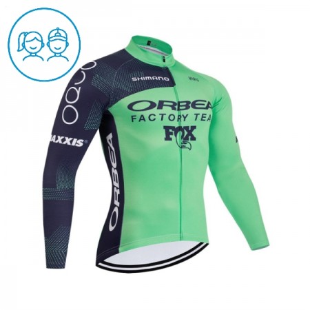 Kind Wielershirt 2026 Orbea Factory Lange Mouw - Groente Kind Wielershirt 2026 Orbea Factory Lange Mouw - Groente