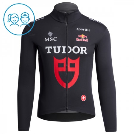 Kind Wielershirt 2026 Tudor Pro Cycling Team Lange Mouw - Zwart Kind Wielershirt 2026 Tudor Pro Cycling Team Lange Mouw - Zwart