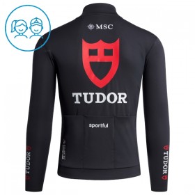 Kind Wielershirt 2026 Tudor Pro Cycling Team Lange Mouw - Zwart