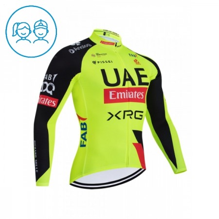 Kind Wielershirt 2026 UAE TEAM EMIRATES XRG Lange Mouw - Geel Kind Wielershirt 2026 UAE TEAM EMIRATES XRG Lange Mouw - Geel