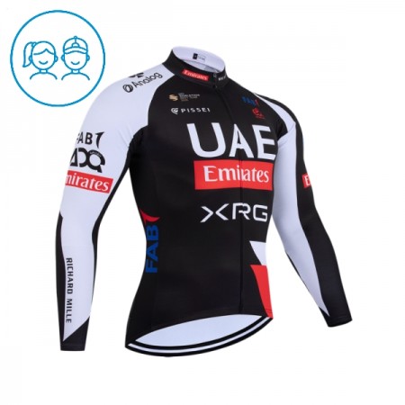 Kind Wielershirt 2026 UAE TEAM EMIRATES XRG Lange Mouw - Zwart Kind Wielershirt 2026 UAE TEAM EMIRATES XRG Lange Mouw - Zwart