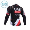 Kind Wielershirt 2026 UAE TEAM EMIRATES XRG Lange Mouw - Zwart
