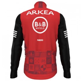 Wielershirt 2025 Arkea-B B Hotels Lange Mouw - Rood