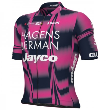 Wielershirt 2025 Hagens Berman Jayco - Roze Wielershirt 2025 Hagens Berman Jayco - Roze