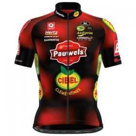 Wielershirt 2025 Pauwels Sauzen Cibel Clementines - Rood
