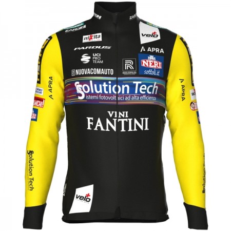 Wielershirt 2025 Solution Tech Vini Fantini Lange Mouw - Zwart Wielershirt 2025 Solution Tech Vini Fantini Lange Mouw - Zwart