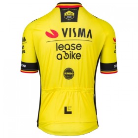 Wielershirt 2025 Visma Lease A Bike Belgisch Kampioenschap - Geel