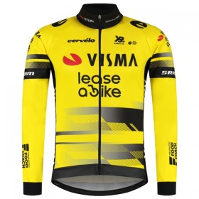 Wielershirt 2025 Visma Lease A Bike Lange Mouw - Geel