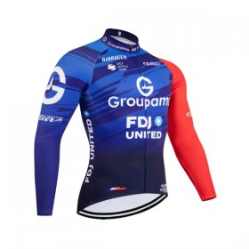 Wielershirt 2026 Groupama-FDJ Lange Mouw - Blauw