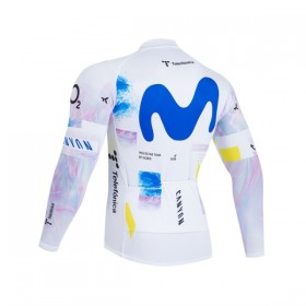 Wielershirt 2026 Movistar Team Lange Mouw - Wit