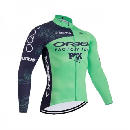 Wielershirt 2026 Orbea Factory Lange Mouw - Groente Wielershirt 2026 Orbea Factory Lange Mouw - Groente