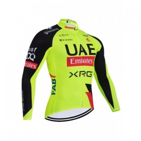 Wielershirt 2026 UAE TEAM EMIRATES XRG Lange Mouw - Geel