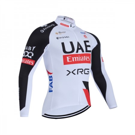 Wielershirt 2026 UAE TEAM EMIRATES XRG Lange Mouw - Wit Wielershirt 2026 UAE TEAM EMIRATES XRG Lange Mouw - Wit