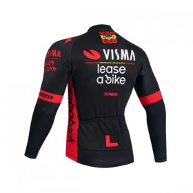 Wielershirt 2026 Visma Lease A Bike Lange Mouw - Zwart