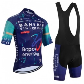 Fietskleding (Fietsshirt + Korte Koersbroek) 2026 Bahrain Victorious - Blauw