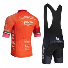 Fietskleding (Fietsshirt + Korte Koersbroek) 2026 Euskaltel Euskadi - Oranje