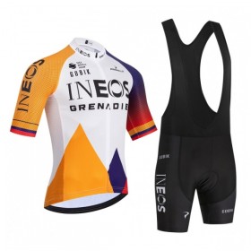 Fietskleding (Fietsshirt + Korte Koersbroek) 2026 INEOS Grenadiers Colombia Champion - Wit