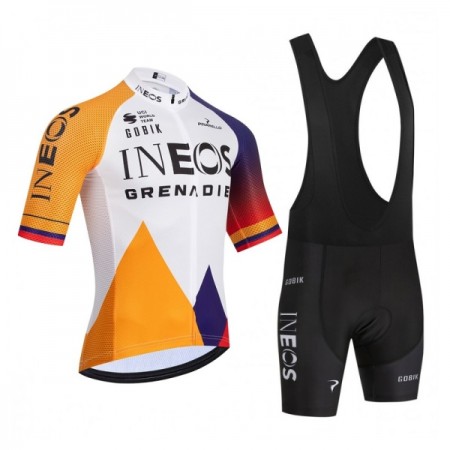 Fietskleding (Fietsshirt + Korte Koersbroek) 2026 INEOS Grenadiers Colombia Champion - Wit