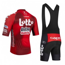 Fietskleding (Fietsshirt + Korte Koersbroek) 2026 Lotto Intermarche - Rood