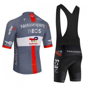 Fietskleding (Fietsshirt + Korte Koersbroek) 2026 Netcompany Ineos Gray Version