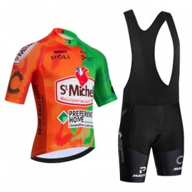 Fietskleding (Fietsshirt + Korte Koersbroek) 2026 St Michel - Oranje