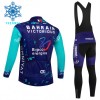 Fietskleding (Fietsshirt Lange Mouw + Lange Koersbroek) 2026 Bahrain Victorious Winter Thermal Fleece - Blauw