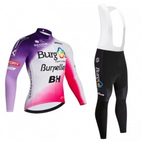 Fietskleding (Fietsshirt Lange Mouw + Lange Koersbroek) 2026 Burgos Burpellet BH - Rood