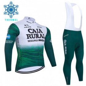 Fietskleding (Fietsshirt Lange Mouw + Lange Koersbroek) 2026 Caja Rural Seguros RGA Winter Thermal Fleece - Groente
