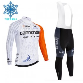 Fietskleding (Fietsshirt Lange Mouw + Lange Koersbroek) 2026 Cannondale Winter Thermal Fleece - Wit